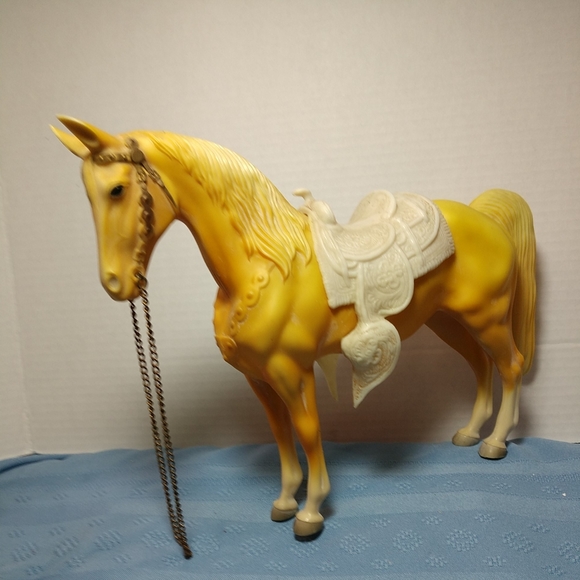 Extremely RARE 1970 Breyer Palomino Western Horse w/Hump Original Metal Reins - Picture 10 of 16